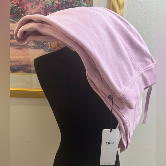 NWT ALO YOGA Heavyweight High-Waist Free Time Straight Leg Sweatpant SugarPlum L - Picture 6 of 10